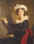 Elisabeth Louise Viegg-Le Brun Self portrait, painted at Florence, Spain oil painting artist